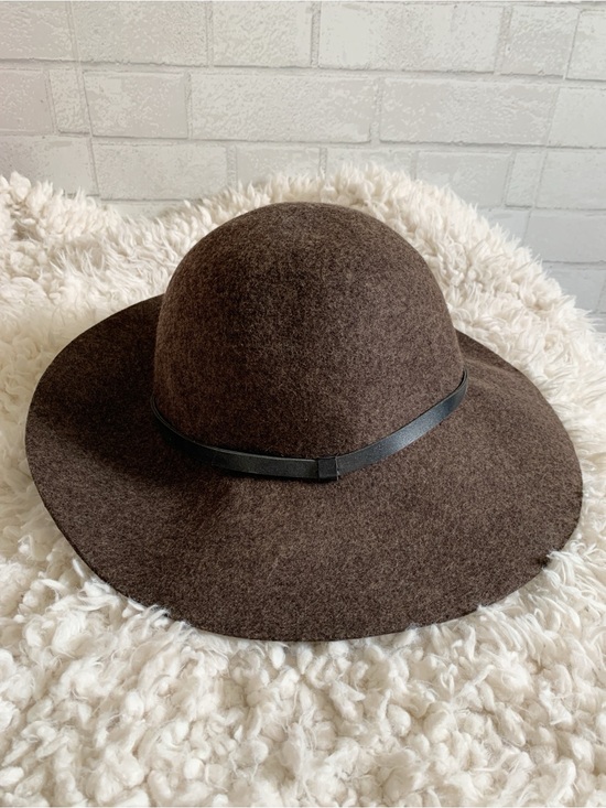 Nordstrom Accessories - Nordstrom Womens 100% Wool Soft Floppy Hat Dark Brown Rare Color OS